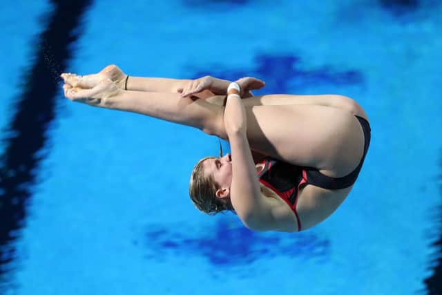 City of Leeds's Katherine Torrance in the Women's 1m Springboard Final at the Optus Aquatic Centre during day nine of the 2018 Commonwealth Games in the Gold Coast, Australia. (Picture: Danny Lawson/PA Wire.)