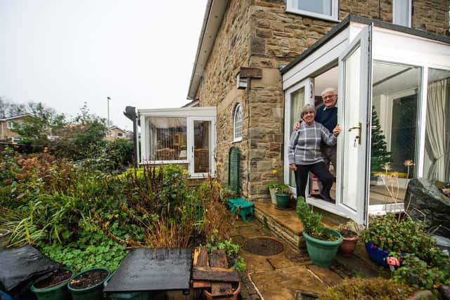 The Leeds couple in their garden, which is in Tier 3