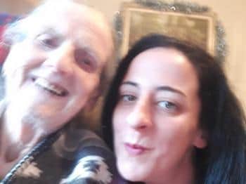 Jenny Leamey and great grandma Margaret Pattison, aged 89.