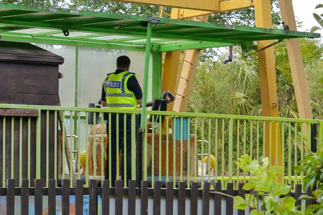 Police at the ride after incident in 2019 (photo: SWNS).