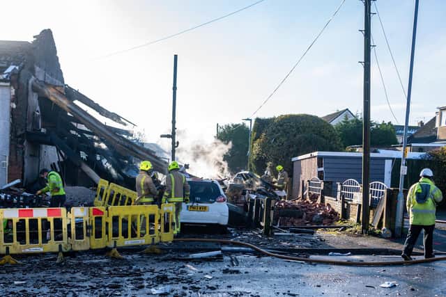 The aftermath of the explosion in Illingworth