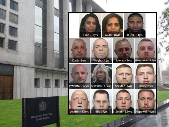 Sentences were handed down to the majority of the gang at Manchester Crown Court