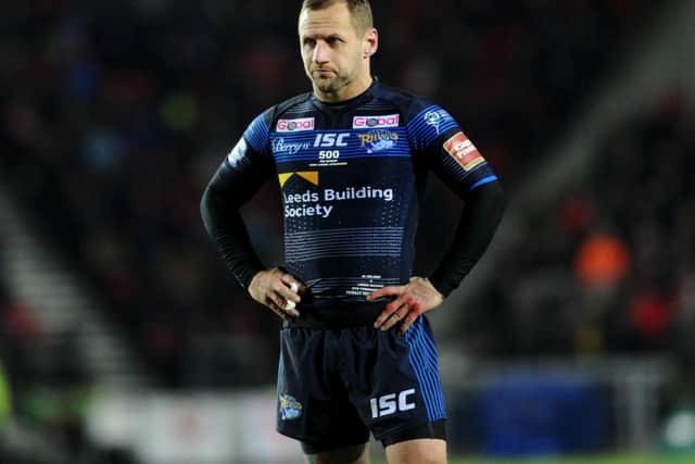 Rhinos legend Rob Burrow in action.