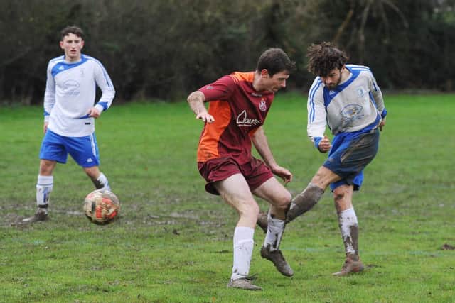 Kirkstall Crusaders' Nathan Hunt shoots at Bardsey. Picture: Steve Riding.