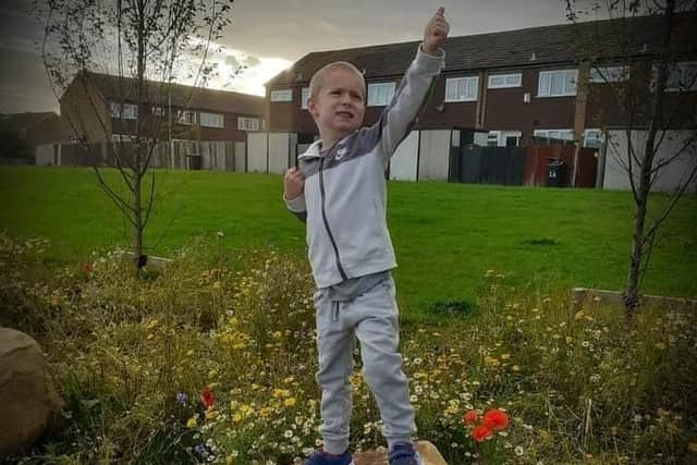 Seven-year-old Harry Roberts had his year made by a visit from Santa (photo: Nichola Duce)