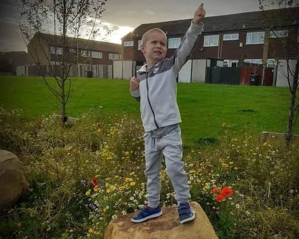 Seven-year-old Harry Roberts had his year made by a visit from Santa (photo: Nichola Duce)