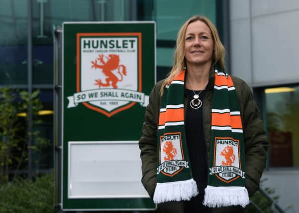 Kacy Mackreth, Hunlet RLFC's new non-executive director pictured at the South Leeds Community Stadium. Picture: Jonathan Gawthorpe.