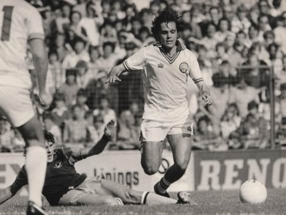Alex Sabella in action for Leeds United. Pic: Varley Picture Agency