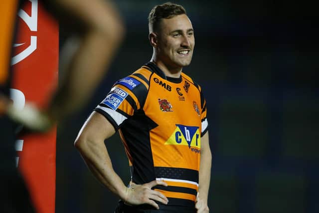 STAYING PUT: Castleford Tigers winger James Clare. Picture: Ed Sykes/SWpix.com.
