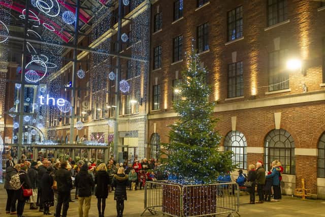 A carol service at the 2019 YEP Light up a Life event held at The Light shopping centre in Leeds.
Picture Tony Johnson