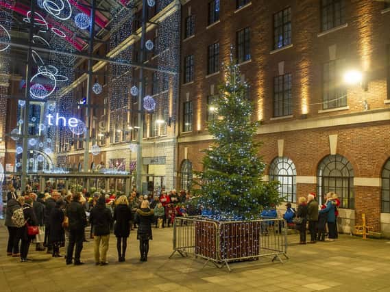A carol service at the 2019 YEP Light up a Life event held at The Light shopping centre in Leeds.

Picture Tony Johnson