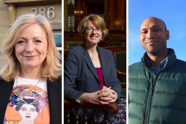 Labour mayoral hopefuls Tracy Brabin, Susan Hinchcliffe and Hugh Goulbourne