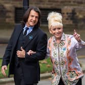 Dame Barbara Windsor and her husband Scott Mitchell arriving to deliver an Alzheimer's Society open letter to 10 Downing Street (Image: PA Wire/Dominic Lipinski)