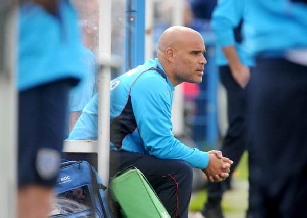 Guiseley joint manager Marcus Bignot. Picture: Steve Riding.