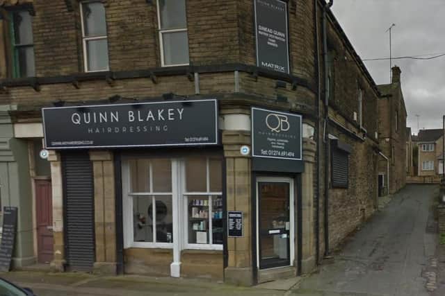 Quinn Blakey hair salon opened during lockdown and racked up a total of £17,000 in fines for doing so (photo: Google)