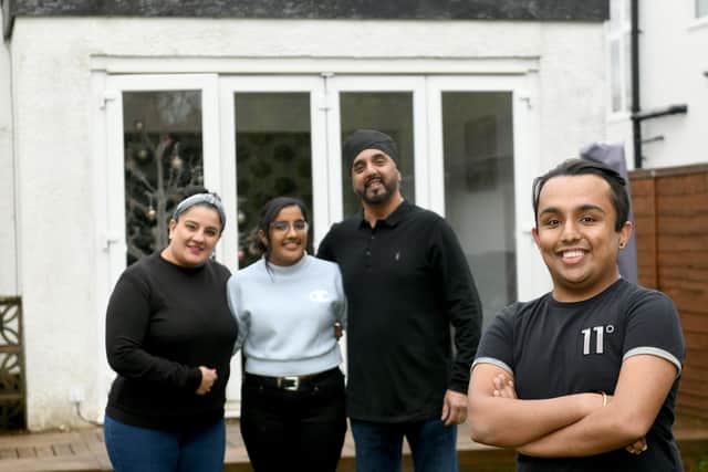 The  Suryavansi  family at their Christmas home in Moortown, Leeds.