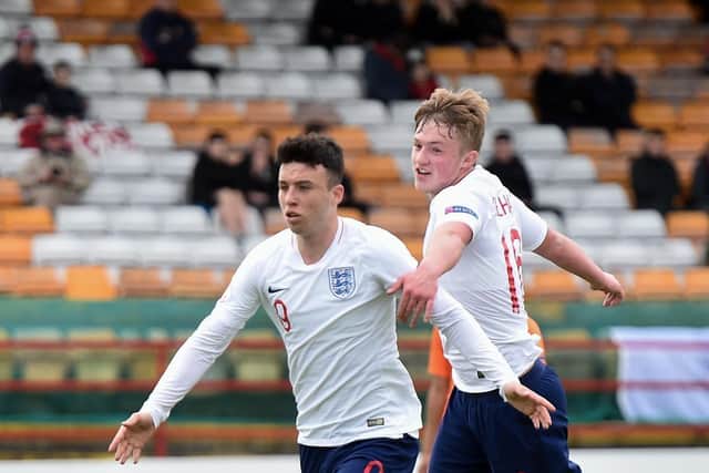 DOUBLE TROUBLE - Sam Greenwood, left and Joe Gelhardt both signed for Leeds United this summer from Arsenal and Wigan Athletic respectively. They have history together with England Under 17s. Pic: Getty