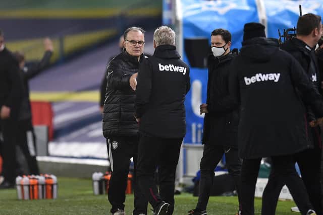 NAME DROPPING - Marcelo Bielsa will no longer reveal his team early for Leeds United games. Last week West Ham boss David Moyes said there was nothing outrageous about the announcement but suggested it could be a bluff for all anyone knew. The Leeds team that faced the Hammers was exactly as Bielsa predicted. Pic: Getty