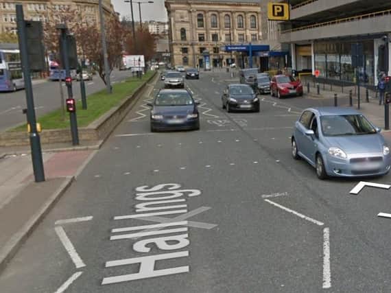 The stabbing took place on Hall Ings near the NCP car park in Bradford (photo: Google)