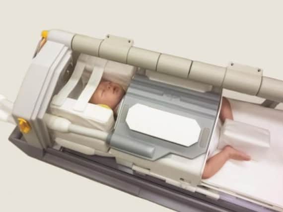 An image of a MRI incubator or 'baby pod' Leeds, which tbhe Children's Heart Surgery Fund is raising cash to buy for Leeds Children's Hospital.