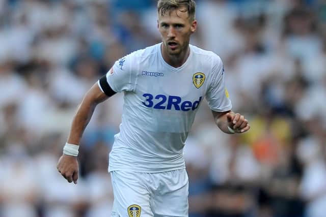 Barry Douglas playing for  Leeds United v Stoke City in the Skybet Championship in August 2018.
. Picture Tony Johnson.