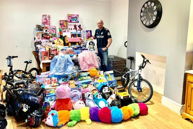 Jason Stead spent 3,100 on clothes and toys for children which he will hand deliver to struggling families this Christmas