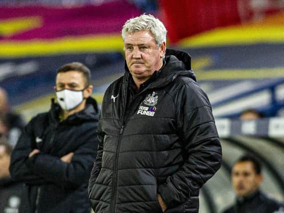 DISMAYED - Steve Bruce lashed out at his Newcastle United side's defending late in the second half, and wasn't happy with VAR either in the Leeds United defeat. Pic: Tony Johnson