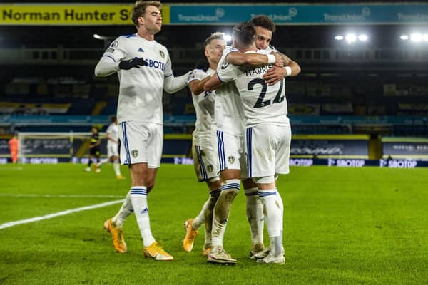 WHAT A RESPONSE: Leeds United bounced back to winning ways in style with a 5-2 hammering of Newcastle United with Jack Harrison, right, netting the goal of the game. Picture by Tony Johnson.