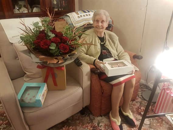 Jean Cricthon was left in tears after carers brought bags full of birthday cards