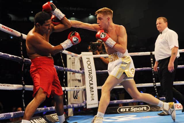 TAKE THAT: Jack Bateson is aiming to secure a fight for a British title at some point in 2021. Picture: Steve Riding.