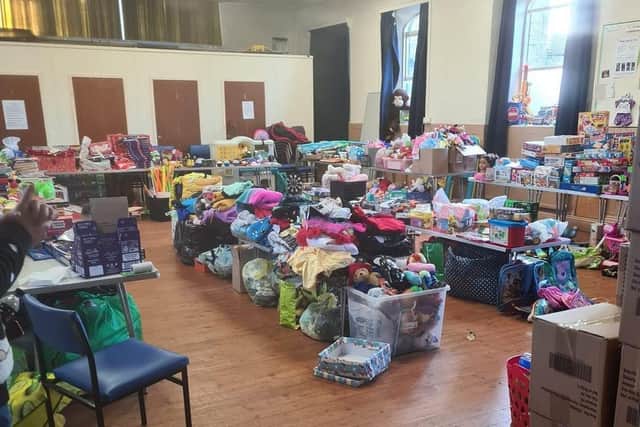 Joshua Sturgeon has collected an amazing amount of Christmas presents for children