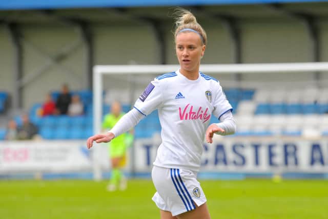 Leeds United Women's Olivia Smart who scored in the win over Stockport.