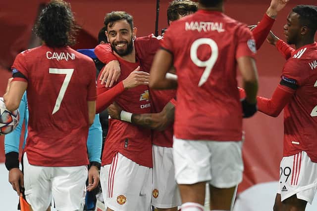 Manchester United celebrate. Pic: Getty