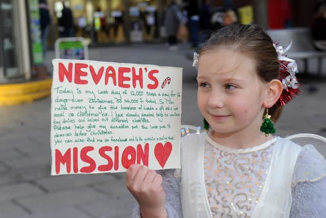 Nevaeh Wood, from Seacroft, set herself the challenge to walk 12,000 steps a day for 12 days over Christmas