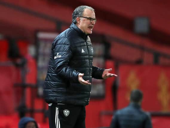 FULL OF REGRET - Marcelo Bielsa lamented Leeds United's inability to match Manchester United when it came to clinical finishing at Old Trafford. Pic: Getty