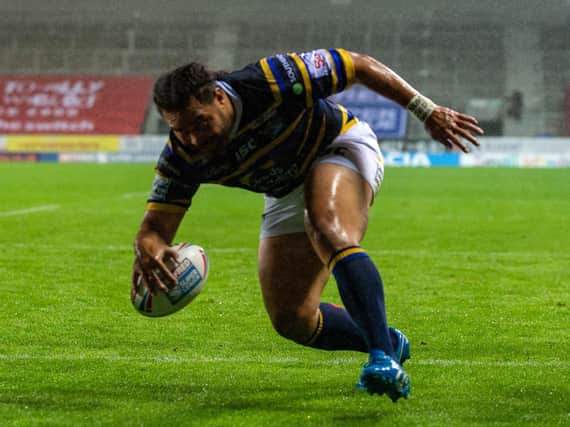 Konrad Hurrell storms in for a try against Huddersfield in September. Picture by Bruce Rollinson.