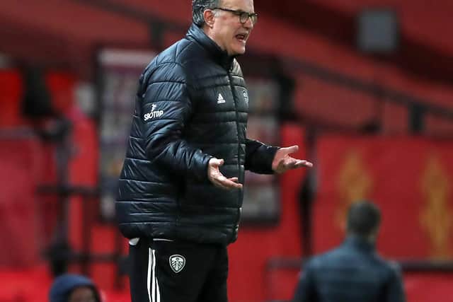 UNTHINKABLE PAIN - Marcelo Bielsa's Leeds United shipped six goals to Manchester United for the first time in decades. Pic: Getty