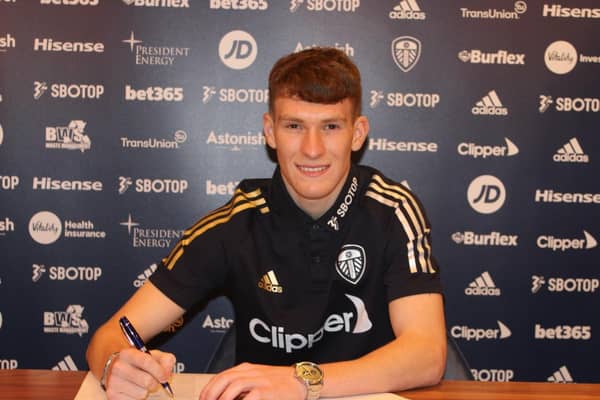 FIRST PRO DEAL: For Northern Ireland under-17s international Charlie Allen with the Whites. Picture by LUFC.