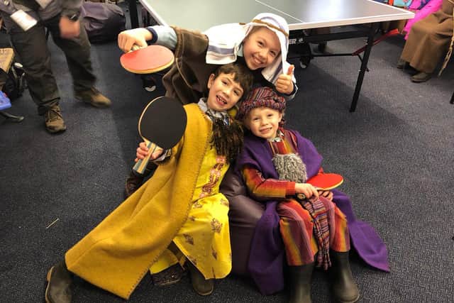 Austin Haynes, Rocco Haynes and Albert Whitehead took part in the Christmas special (photo: Articulate)
