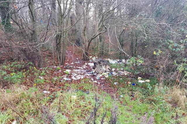 Robyn Howarth posted these shocking images taken at Ramshead woods today on social media.