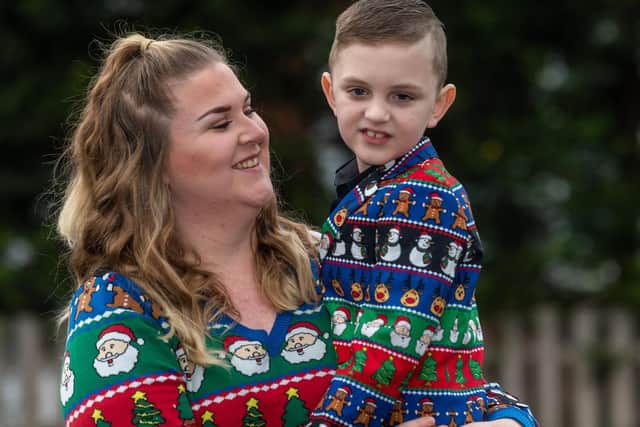 Sophie Hoult with son Riley pictured on December 22 2020.
Photo: James Hardisty