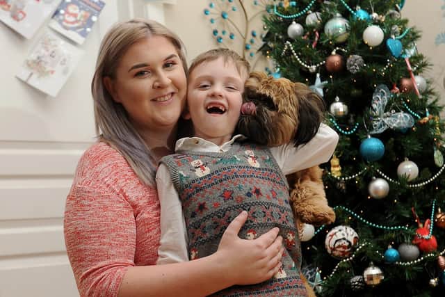 Riley Hoult pictured with mum Sophie in December 2018