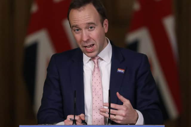 Health Secretary Matt Hancock. Pic: PA