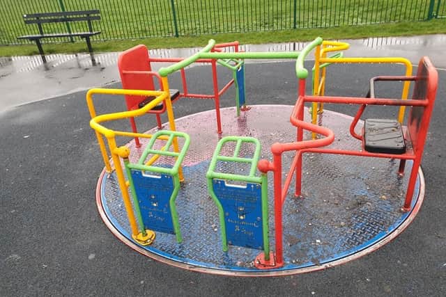 A 'Litter Free' group based in Pudsey has cleaned up the mess left from an arson attack on a children's play park on Tuesday.