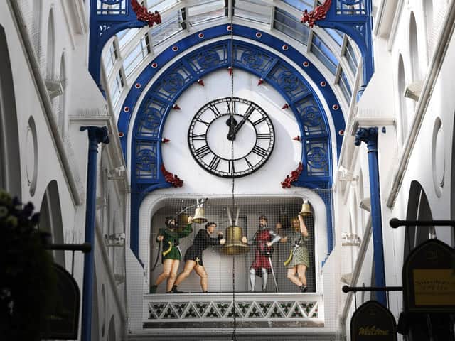 The Potts clock inside Thornton's Arcade. PIC: Jonathan Gawthorpe