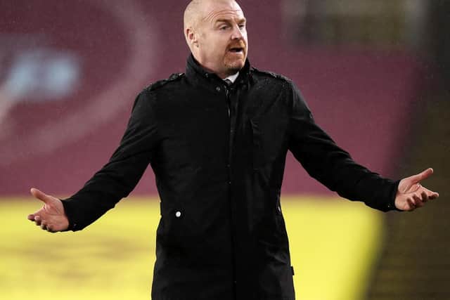 GAME PLAN: For Burnley boss Sean Dyche at Elland Road. Photo by Robbie Jay Barratt - AMA/Getty Images.