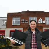 Ben McKenna at the Old Fire Station in Gipton, which is one of the drop off points for unused tech.