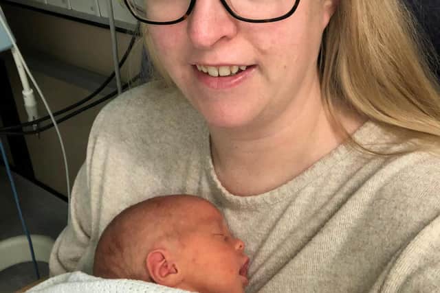 Kristie Atherton, 32, said having tiny Riley home with her family was "the best present" she could have asked for after she spent 19 days in a special care baby unit.
SWNS