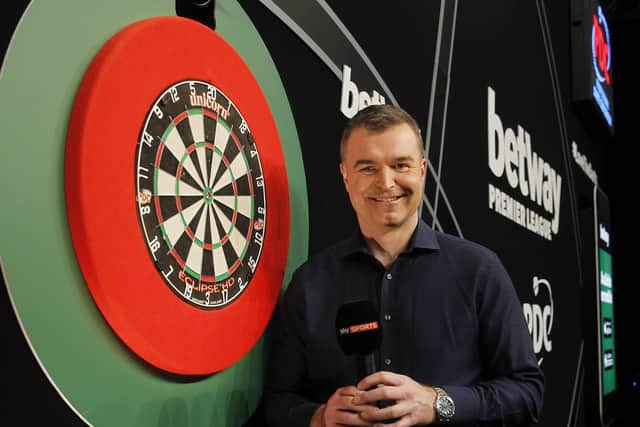 At the oche - Dave Clark (Picture: Lawrence Lustig)