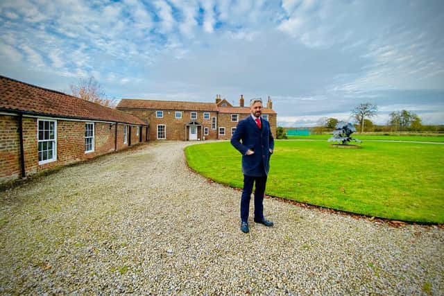Toby Cockcroft of Croft Residential with a rural property in Yorkshire that features in the programme.